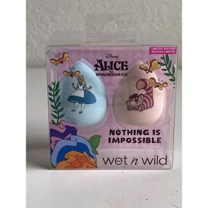 2 Pack Disney Wet N Wild Alice In Wonderland Cheshire Cat Makeup Sponge Set NEW